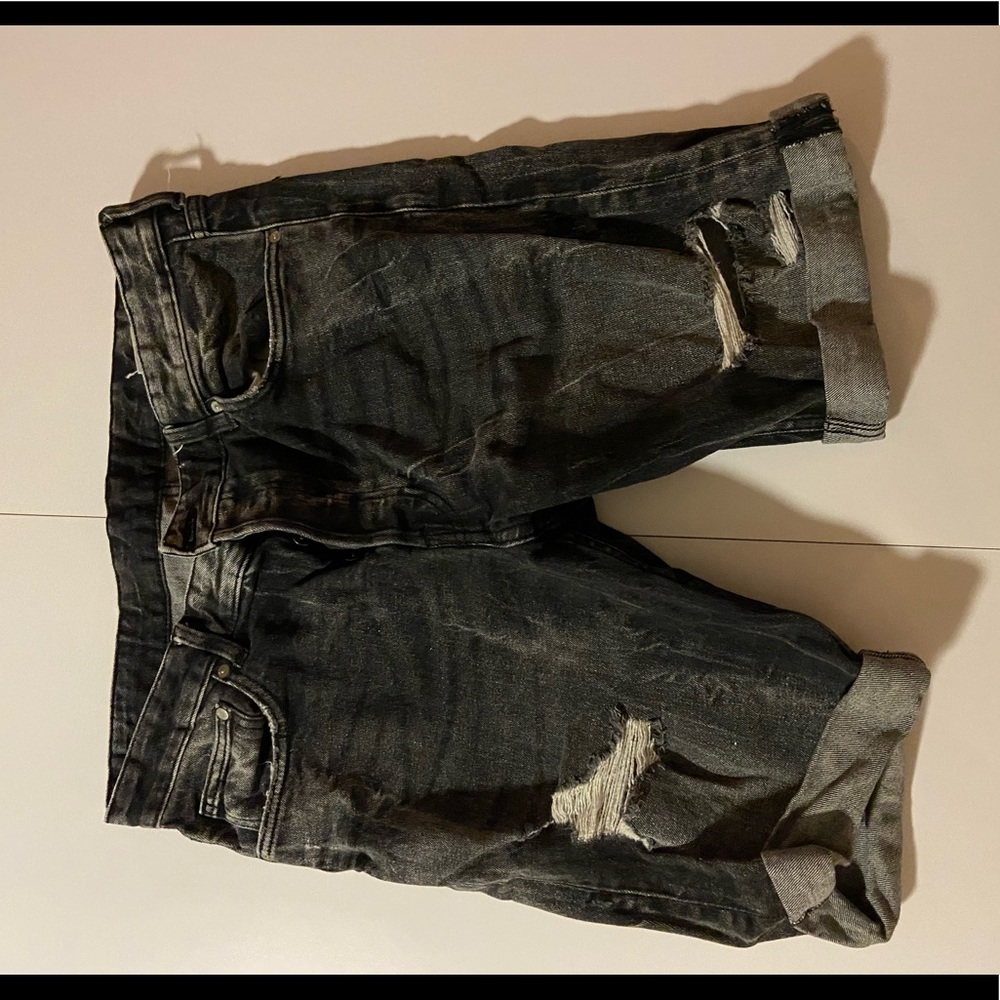 Black Jean Shorts
